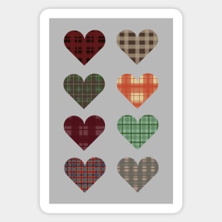 Checkered Hearts Sticker